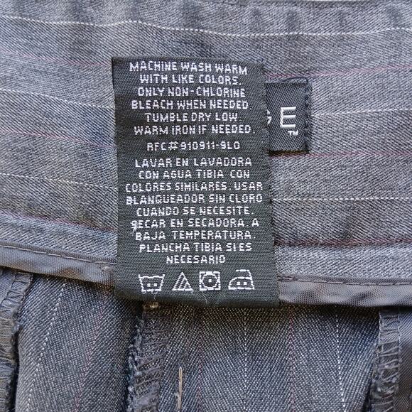 George Grey Stripe Slacks size 16 Ladies Average pockets hemmed short repaired - Picture 7 of 14